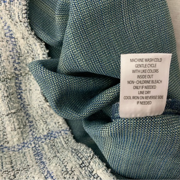 NWOT Fortune & Ivy Boucle Blue/White with Metallic Thread Dress, Size S - Picture 7 of 7